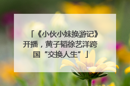 《小伙小妹换游记》开播，黄子韬徐艺洋跨国“交换人生”
