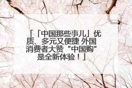 「中国那些事儿」优质、多元又便捷 外国消费者大赞“中国购”是全新体验！