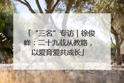 “三名”专访｜徐俊峰：二十九载从教路，以爱育爱共成长