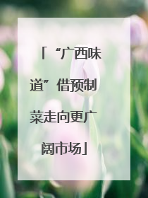“广西味道”借预制菜走向更广阔市场