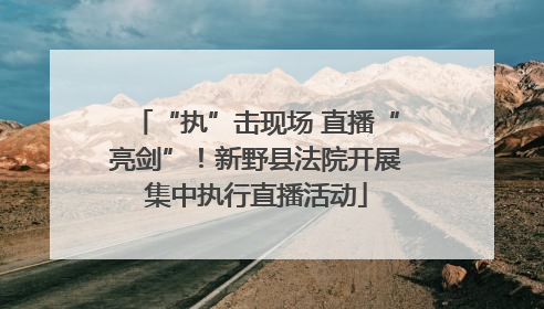 “执”击现场 直播“亮剑”！新野县法院开展集中执行直播活动