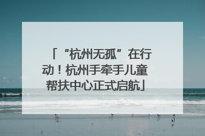 “杭州无孤”在行动！杭州手牵手儿童帮扶中心正式启航