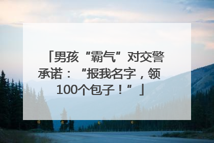 男孩“霸气”对交警承诺：“报我名字，领100个包子！”