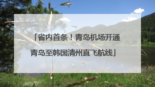 省内首条！青岛机场开通青岛至韩国清州直飞航线
