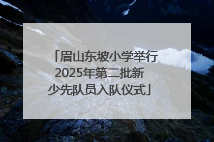 眉山东坡小学举行2025年第二批新少先队员入队仪式