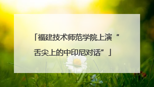 福建技术师范学院上演“舌尖上的中印尼对话”