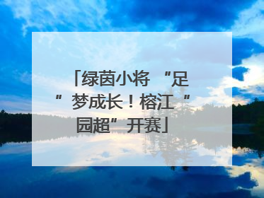 绿茵小将 “足”梦成长！榕江“园超”开赛