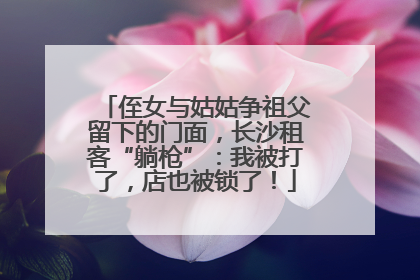 侄女与姑姑争祖父留下的门面，长沙租客“躺枪”：我被打了，店也被锁了！