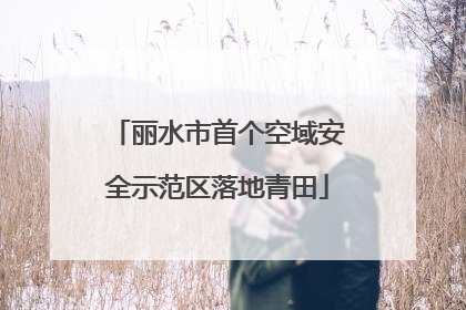 丽水市首个空域安全示范区落地青田