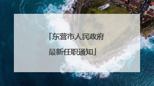东营市人民政府最新任职通知