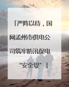 严阵以待，国网孟州市供电公司筑牢防汛保电“安全堤”