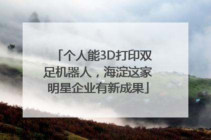 个人能3D打印双足机器人，海淀这家明星企业有新成果