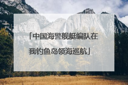 中国海警舰艇编队在我钓鱼岛领海巡航
