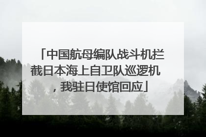 中国航母编队战斗机拦截日本海上自卫队巡逻机，我驻日使馆回应
