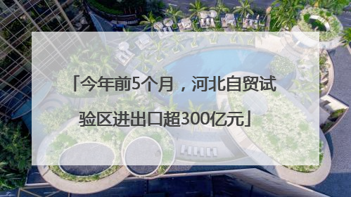 今年前5个月，河北自贸试验区进出口超300亿元