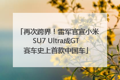 再次跨界！雷军官宣小米SU7 Ultra成GT赛车史上首款中国车