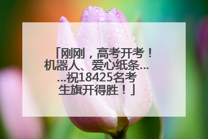 刚刚，高考开考！机器人、爱心纸条……祝18425名考生旗开得胜！