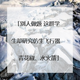 别人做题 这群学生却研究仿生飞行器、青花椒、水火箭