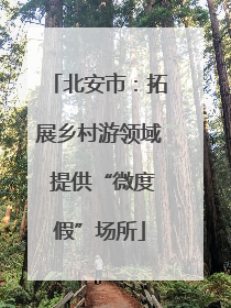 北安市：拓展乡村游领域 提供“微度假”场所