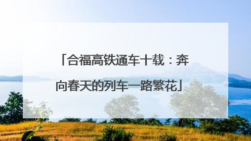 合福高铁通车十载：奔向春天的列车一路繁花