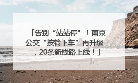 告别“站站停”！南京公交“按铃下车”再升级，20条新线路上线！
