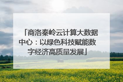 商洛秦岭云计算大数据中心：以绿色科技赋能数字经济高质量发展