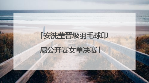 安洗莹晋级羽毛球印尼公开赛女单决赛