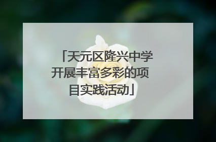 天元区隆兴中学开展丰富多彩的项目实践活动
