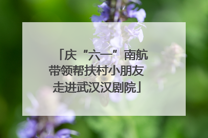 庆“六一”南航带领帮扶村小朋友走进武汉汉剧院