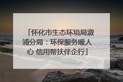 怀化市生态环境局溆浦分局：环保服务暖人心 信用帮扶伴企行