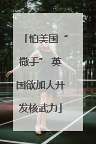 怕美国“撒手” 英国欲加大开发核武力