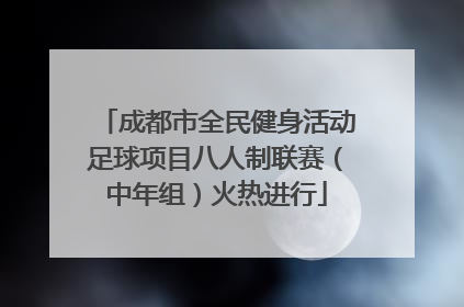 成都市全民健身活动足球项目八人制联赛（中年组）火热进行