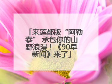 来莲都版“阿勒泰” 承包你的山野浪漫！《90早新闻》来了