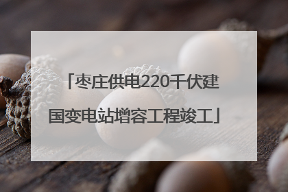 枣庄供电220千伏建国变电站增容工程竣工