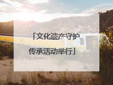 文化遗产守护传承活动举行