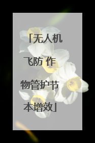 无人机飞防 作物管护节本增效