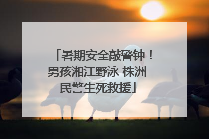 暑期安全敲警钟！男孩湘江野泳 株洲民警生死救援