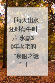 每天出水还时有牛叫声 永嘉30年老宅的“泉眼之谜”