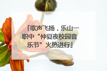 歌声飞扬，乐山一职中“仲夏夜校园音乐节”火热进行