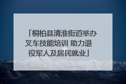桐柏县清淮街道举办叉车技能培训 助力退役军人及居民就业