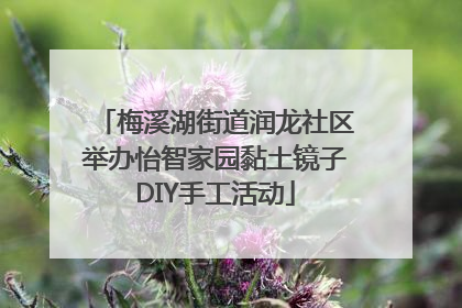 梅溪湖街道润龙社区举办怡智家园黏土镜子DIY手工活动