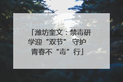 潍坊奎文：禁毒研学迎“双节” 守护青春不“毒”行