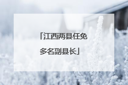 江西两县任免多名副县长