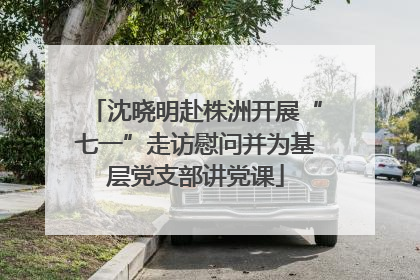 沈晓明赴株洲开展“七一”走访慰问并为基层党支部讲党课