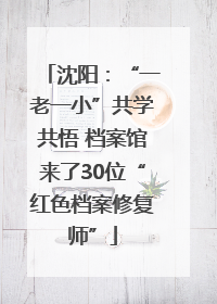 沈阳：“一老一小”共学共悟 档案馆来了30位“红色档案修复师”