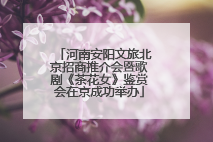 河南安阳文旅北京招商推介会暨歌剧《茶花女》鉴赏会在京成功举办