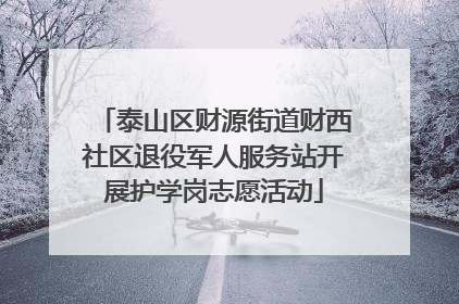 泰山区财源街道财西社区退役军人服务站开展护学岗志愿活动