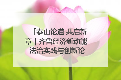 泰山论道 共启新章｜齐鲁经济新动能 法治实践与创新论坛成功举办
