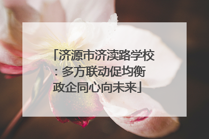 济源市济渎路学校：多方联动促均衡 政企同心向未来