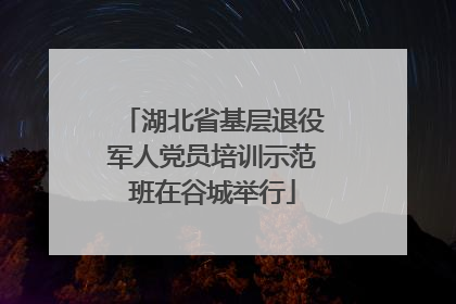 湖北省基层退役军人党员培训示范班在谷城举行